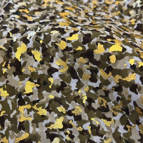 Michael Michael Kors Gold and Black Sleeveless blouse Size M EUC - Picture 7 of 9